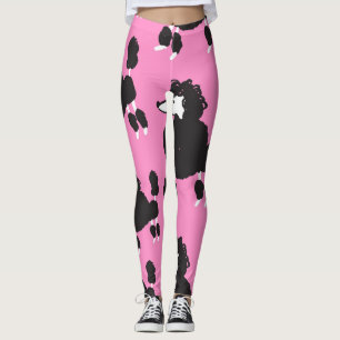 Französisches Poodle: Vintages Illustrationsmuster Leggings