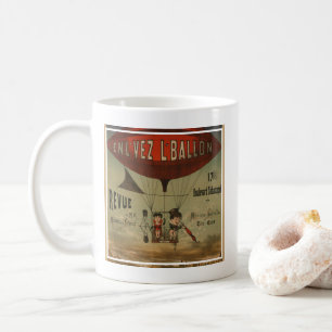Französisches Poster von zwei Künstlern in der Luf Kaffeetasse