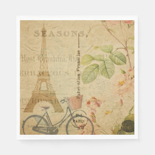 Französisches Postkartenpapier Napkin Serviette