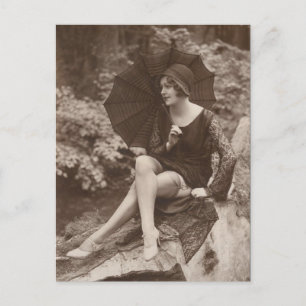 Französisches riskanter Vintage-Foto Postkarte