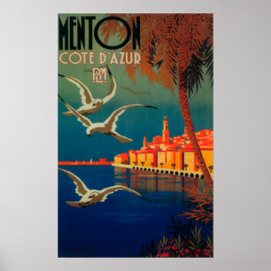 Französisches Riviera-Reise-Plakat # 1 Poster