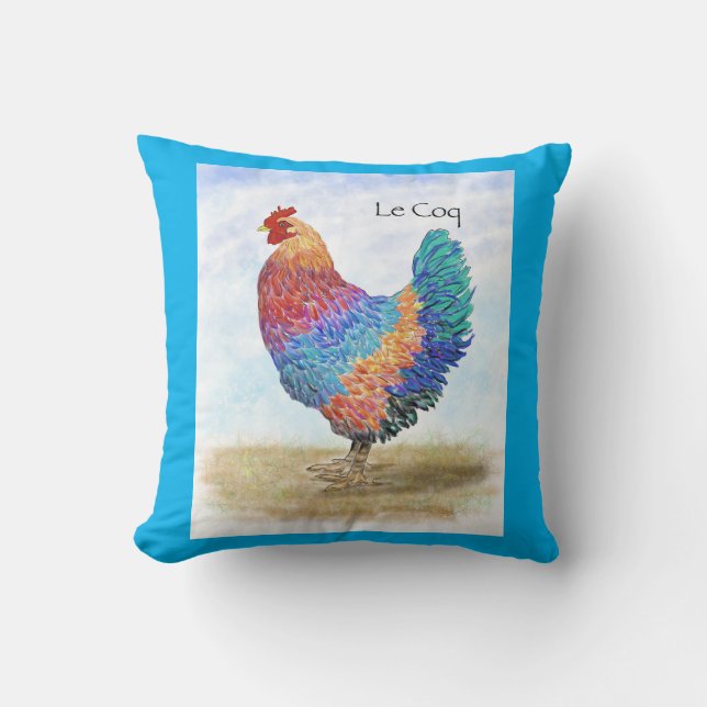 Französisches Rooster-Kissen Kissen (Vorderseite)