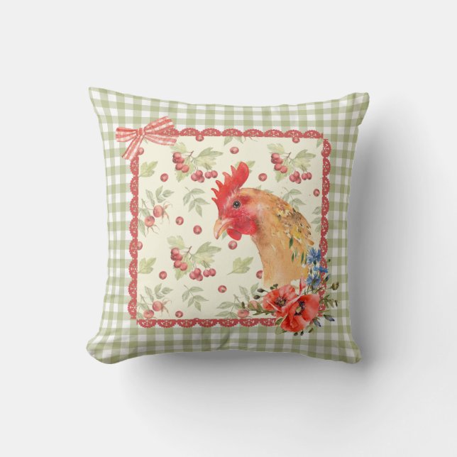 Französisches Rooster-Kissen Kissen (Vorderseite)