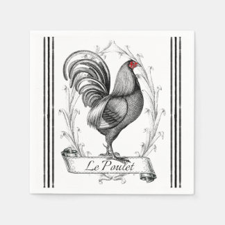 Französisches Rooster Le Poulet Serviette