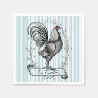 Französisches Rooster Le Poulet Serviette
