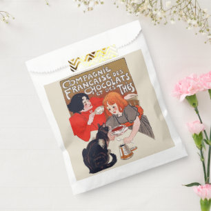 Französisches Schokolade Party Steinlen Art Geschenktütchen