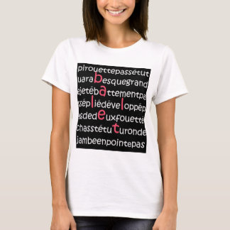 französisches Schwarzes des Balletts T-Shirt