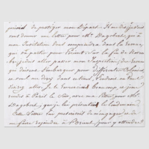 Französisches Script Vintag Letter Curwriting Seidenpapier