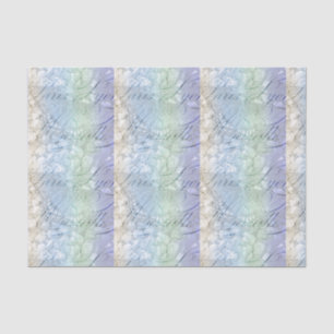 Französisches Skript-Aquarell-Schmetterling Seidenpapier