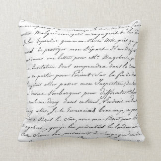 Französisches Skript-schickes Handschrifts-Kissen Kissen