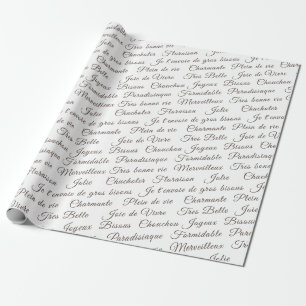 Französisches Skriptwörterbuch Geschenkpapier