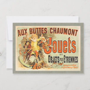 Französisches Spielzeug Joets Freunde Vintage Post Einladung