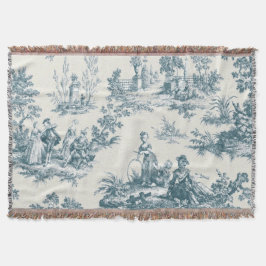 Französisches Toile de jouy sage grün elegant Decke