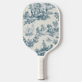 Französisches Toile de jouy sage grün elegant Pickleball Schläger