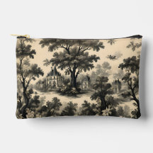 Französisches Toile - Schwarzes Design auf Creme