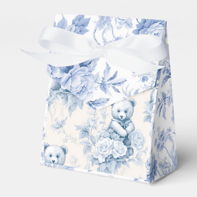 Französisches Toilettenpapier mit Blumenmuster und Geschenkschachtel (Vorderseite)