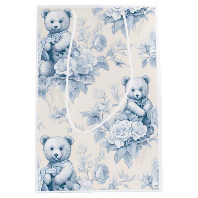 Französisches Toilettenpapier mit Blumenmuster und Mittlere Geschenktüte (Vorderseite)