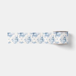 Französisches Toilettenpapier mit Blumenmuster und Satinband