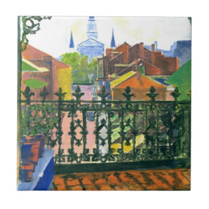 Französisches Viertel-Balkon Fliese