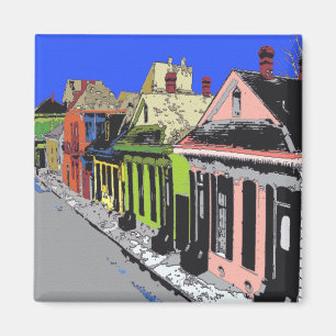 Französisches Viertel Creol Hütten-New Orleans Magnet