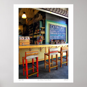Französisches Viertel-Fotografie " Cajun Café-" Poster
