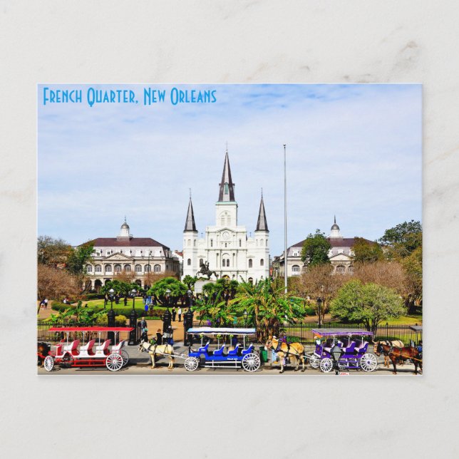 Französisches Viertel, New Orleans Postkarte (Vorderseite)