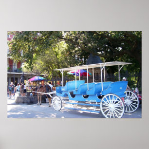 Französisches Viertel Pferde-und Wagen-New Orleans Poster