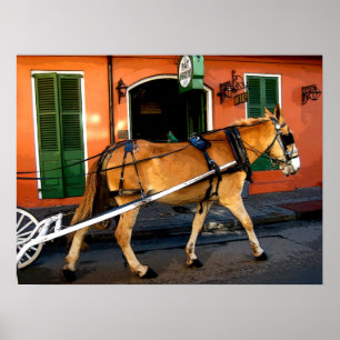Französisches Viertel-Wagen-Maultier-Druck New Poster