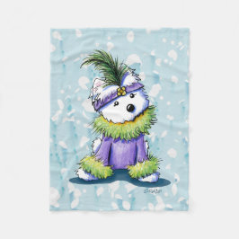 Französisches Viertel Westie KiniArt Fleece Blanke