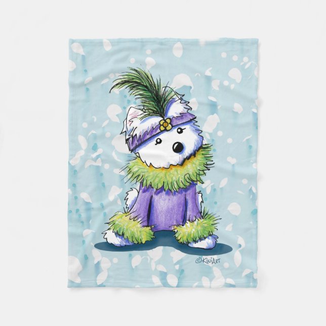 Französisches Viertel Westie KiniArt Fleece Blanke (Vorderseite)