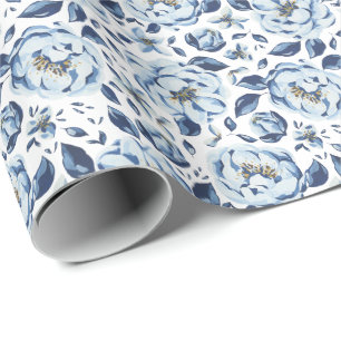 Französisches Vintage-Blumenmuster Geschenkpapier
