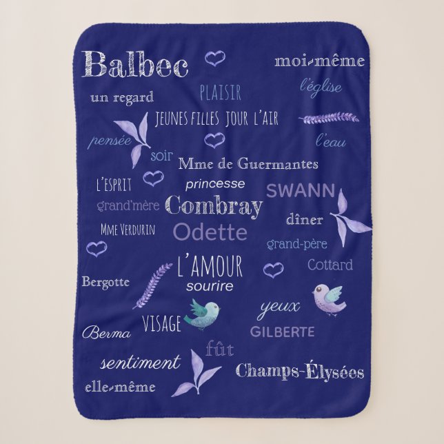 Französisches Vokabular von Proust - Tafel Sherpadecke (Vorderseite)