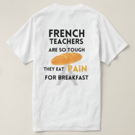 Französischlehrer lustige schwarze Text vorne und  T-Shirt