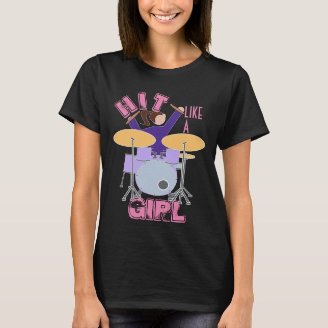 Frappe Comme Un T-shirt Drummer (Devant)
