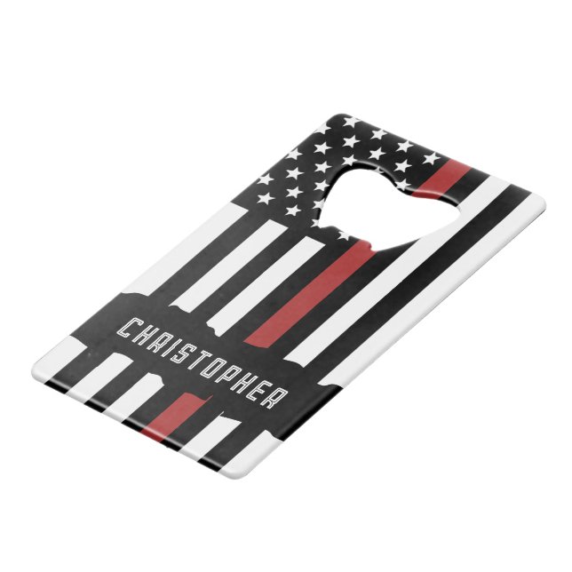 Frappe Frappe personnalisée mince Red Line USA (Devant Angle)