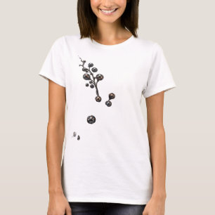 Frappierender Silber ABSTRACT ART Kunst Druck T-Shirt