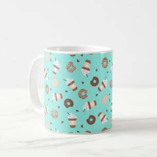 Frappuccino Kaffee Sprinkler Donut Muster Kaffeetasse