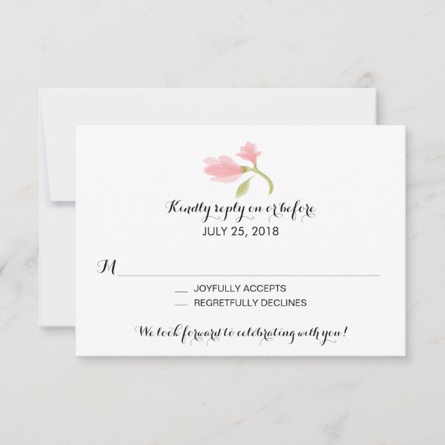 Frarant Freesia Petals | HochzeitsrSVP RSVP Karte (Vorderseite)