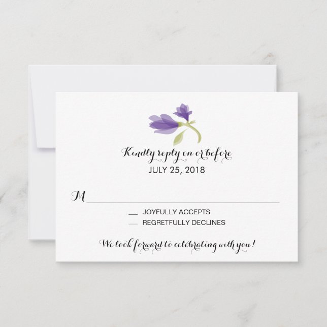 Frarant Freesia Petals | HochzeitsrSVP RSVP Karte (Vorderseite)