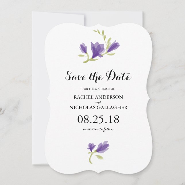 Frarant Freesia Petals | SAVE THE DATE (Vorderseite)