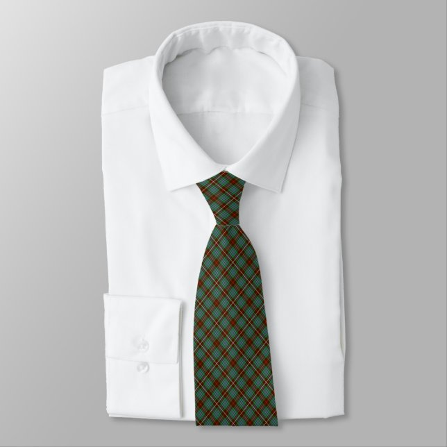 Fraser Clan Jagd Tartan Brown und Green Kariert Krawatte (Gebunden)