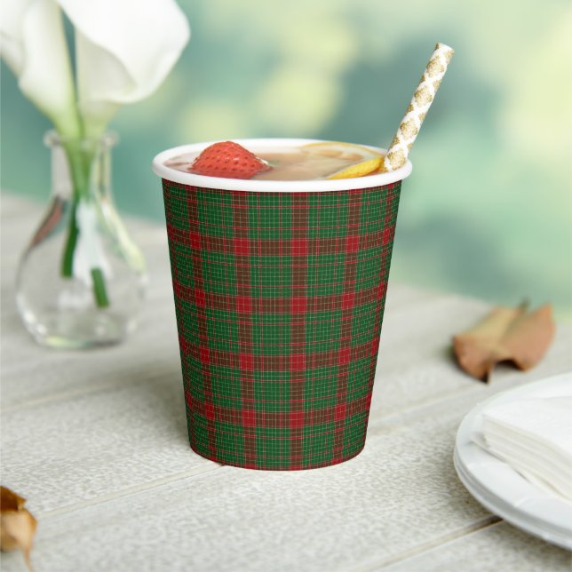 Fraser Clan Scottish Kariert Pattern Paper Cups Pappbecher (In Situ)