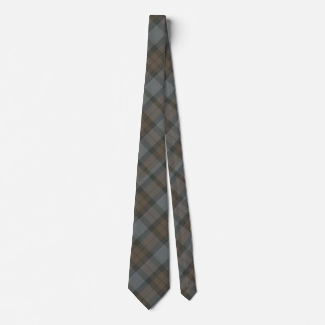 Fraser Clan Tartan Grau Blau Krawatte (Vorderseite)