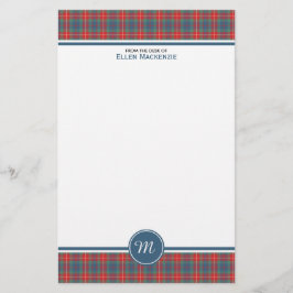 Fraser de Lovat Ancien Tartan Monogramme Papeterie