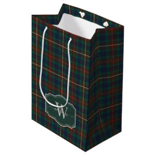 Fraser Hunting Tartan Schottischer Clan Plaid Mittlere Geschenktüte