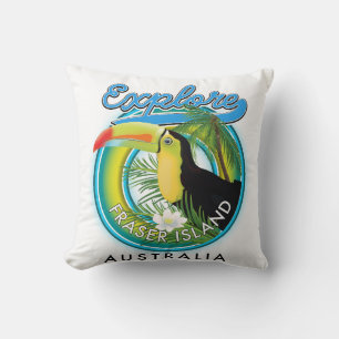 Fraser Island Australia - Explorations-Logo Kissen