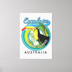 Fraser Island Australia - Explorations-Logo Leinwanddruck