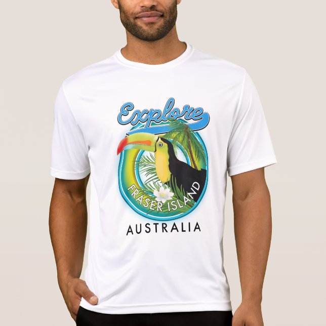 Fraser Island Australia - Explorations-Logo T-Shirt (Vorderseite)