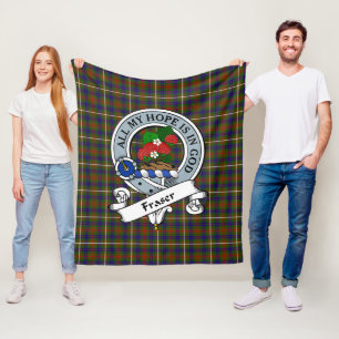 Fraser Jagd Clan Abzeichen Clan Abzeichen Tartan K Fleecedecke