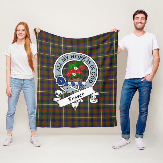 Fraser Jagd Clan Abzeichen Clan Abzeichen Tartan K Fleecedecke (Beispiel)